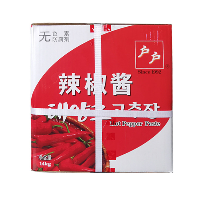 户户韩式14kg餐饮装包邮辣椒酱