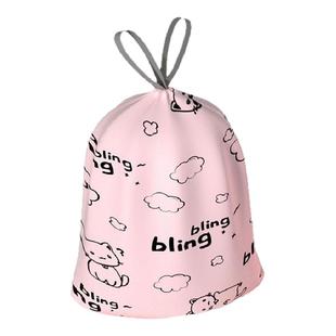 印花抽绳垃圾袋家用批发价厨房清洁卫生间加厚加大手提式塑料袋