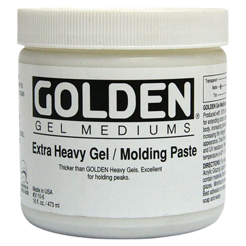 高登Golden Gel丙烯软凝胶 常规胶 特厚 厚重凝胶和塑形膏 高塑型凝胶 转印胶 透明粘合剂 亚光丙烯胶