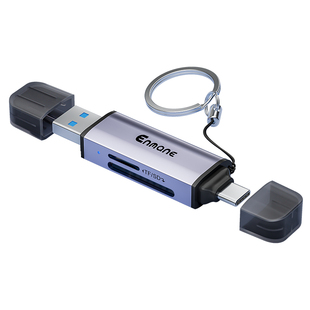 英曼读卡器储存卡sd卡tf卡万能多功能usb3.0高速内存卡转typec电脑U盘适用于手机平板电脑笔记本通用相机单反