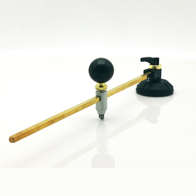 厂家玻璃圆规刀开孔器黄杆玻璃割圆手动切裁圆打孔神器开孔画刀器