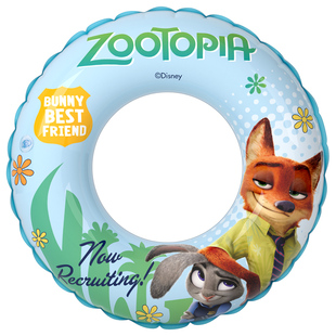 疯狂动物城联名迪士尼儿童游泳圈卡通可爱防侧翻充气加厚救生圈