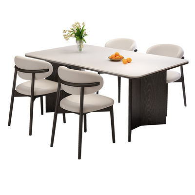 馨佰利实木岩板餐桌家用小户型桌