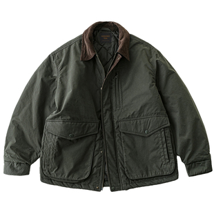 OUT DOOR STYLE复古猎装灯芯绒拉链厚实棉衣防泼水防风多口袋棉服