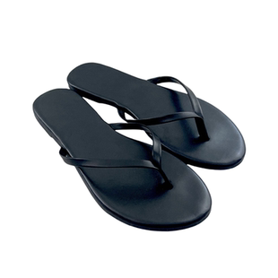 AC自制2025人字拖女外穿夏季新款度假皮质夹脚简约舒适网红凉拖鞋