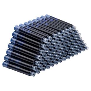 100支墨囊墨水钢笔用三年级学生专用正姿练字硬笔3.4mm口径通用可替换芯初学者碳素黑色墨水胆墨蓝晶色补充液