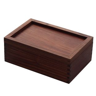 黑胡桃木全实木带盖储物盒桌面收纳盒榫卯结构糖果盒杂物收纳木盒