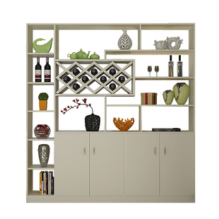 现代简约客厅装饰柜门厅柜屏风玄关柜隔断柜酒柜实木置物架双面