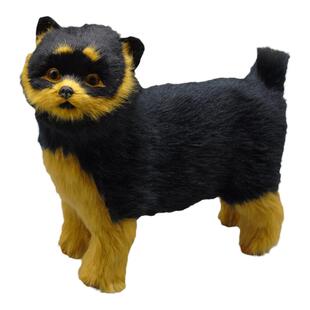 创意仿真比熊约克夏毛绒萌玩具狗家居摆件汽车摄影道具儿童模型