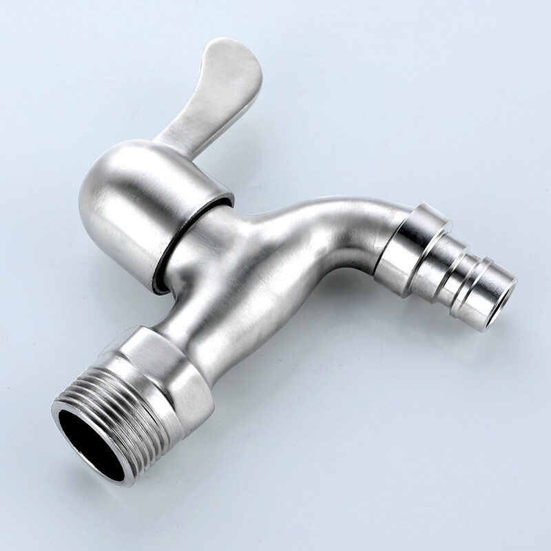 SUS304不锈钢洗衣机6分拉丝冷水拖把池DN20阳台洗衣机单单冷龙头