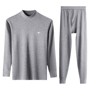 七匹狼男士秋衣秋裤套装男款纯棉棉毛衫老年人全棉保暖内衣秋冬天