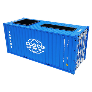 中远cosco集装箱模型名片储物盒仿真货柜笔筒纸巾盒个性定制logo