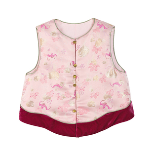 小O宝童装 女宝宝新中式拜年服2026新款女童国风新年云肩连衣裙