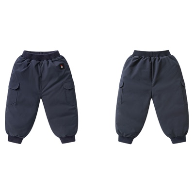 右欧男童羽绒裤子冬装90白鸭绒