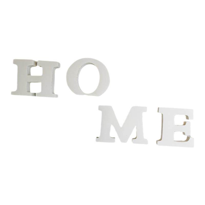 现代简约风立体切割英文字母HOME创意家居壁饰 木制白色装饰摆件