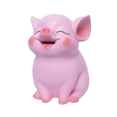 可爱猪只进不出存钱罐