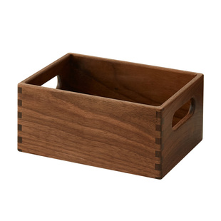 桌面客厅茶几家用零食杂物收纳框筐化妆品钥匙玄关整理置物盒木质