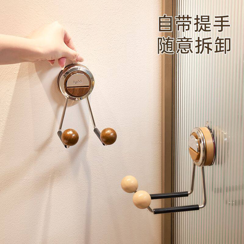 高承重耐用可反复使用真空吸盘墙面吹风机架复古壁挂置物收纳架子