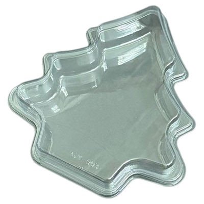 圣诞树草莓蛋糕包装盒透明一次性烘焙甜品慕斯打包盒提拉米苏盒子