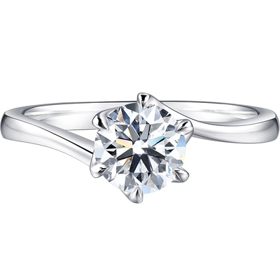 周生生promessa铂金订婚钻戒