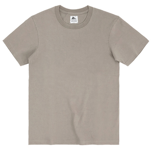 265g重磅复古厚实美式咔叽素色简约纯棉男女纯色短袖T恤打底衫