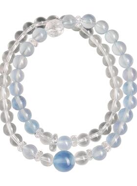 【补金特招财】海蓝宝白水晶