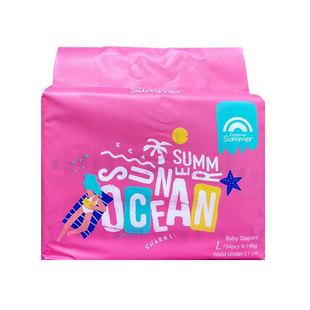 碧芭宝贝盛夏光年夏日么么茶超薄透气纸尿裤学步裤拉拉裤SMLXLXXL