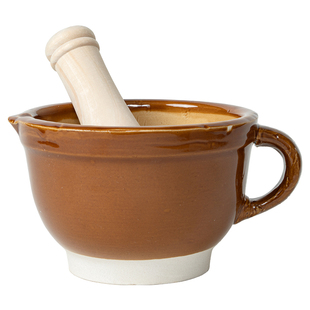 老式陶瓷擂钵碗陶瓷辣椒擂皮蛋钵碗捣蒜锤擂茶钵手工捣蒜泥研钵