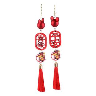 2025新款汽车后视镜挂件十二生肖国潮风龙年车内挂饰一路平安可爱