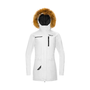 探路者羽绒服女秋冬户外新款加厚保暖中长款派克服防寒服外套男