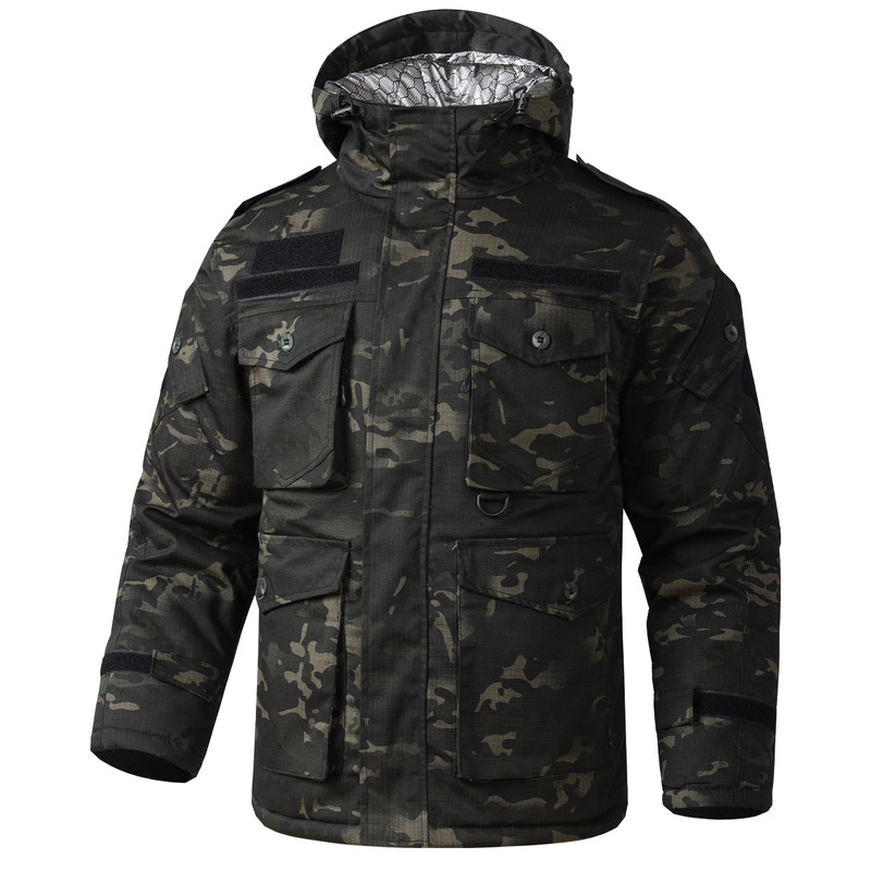 高端正品冬季加绒加厚迷彩棉服
