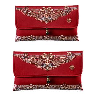 红包布袋2023新款婚礼喜字创意艺大袋布改口随份子万元结婚个性封