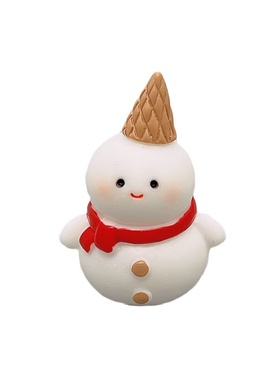 雪人摆件车载中控台办公桌装饰