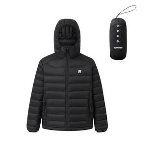 FORNINES冬季国潮排骨连帽羽绒服男白鹅绒情侣轻薄防寒保暖外套女