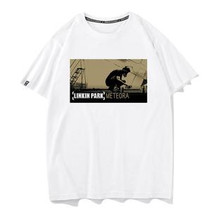 Linkin Park林肯公园Meteora专辑短袖t恤摇滚乐队vintage美式