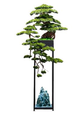 仿真迎客松假树绿植装饰摆件创意