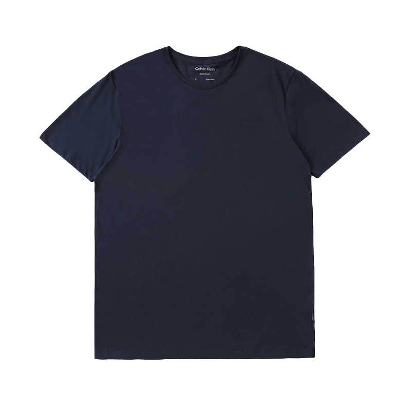 【自营】Calvin Klein/凯文克莱男纯色圆领纯棉短袖宽松上衣夏季