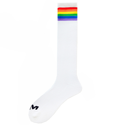 潮条纹时尚运动休闲长筒袜子