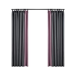 全遮光加厚隔热隔音窗帘2024年新款简约挂钩式飘窗客厅卧室遮阳布