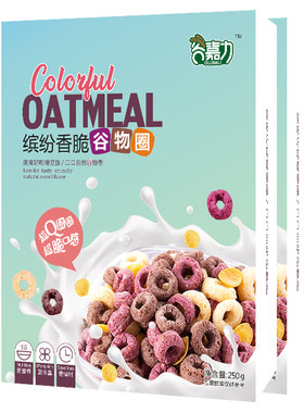 谷嘉力即食牛奶红枣燕麦片