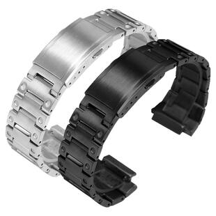 适配卡西欧小方块钢带DW-H5600不锈钢表带改装精钢表壳套装配件男