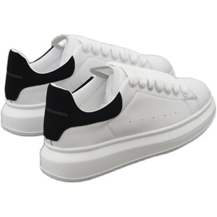 男鞋潮流百搭厚底板鞋2026年春秋新款休闲鞋真皮内增高小白鞋男款