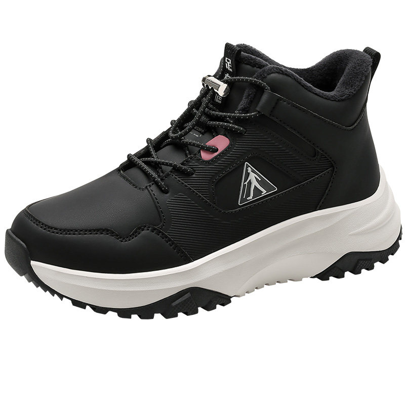 【直播专享】足力健冬季新款加绒高帮休闲鞋软底爸爸运动保暖鞋