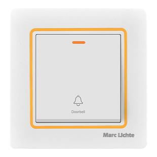 门铃开关面板86型哑光灰色出门家用有线自动回弹复位电铃按钮按键