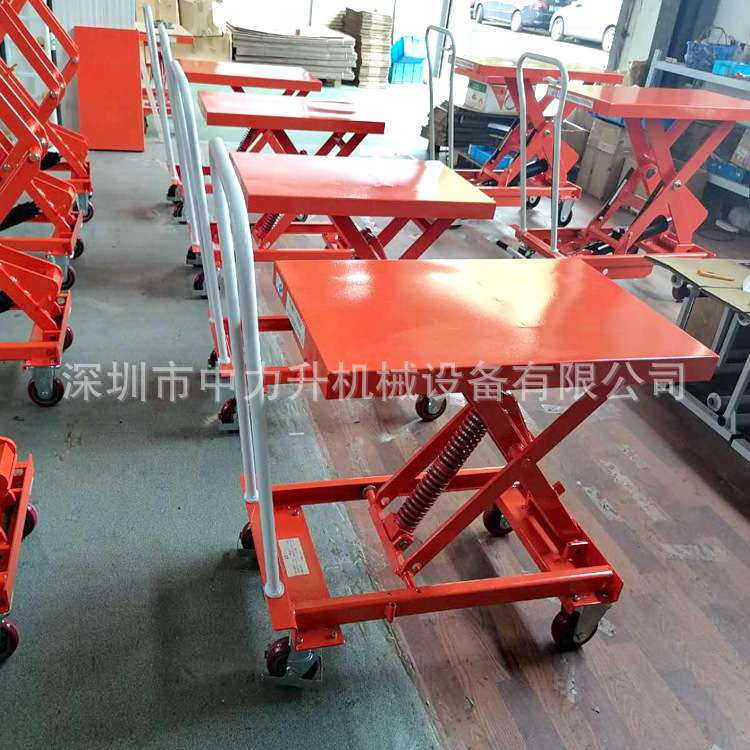 MH-L40弹簧自重式平台车 模具手推车移动液压平台车
