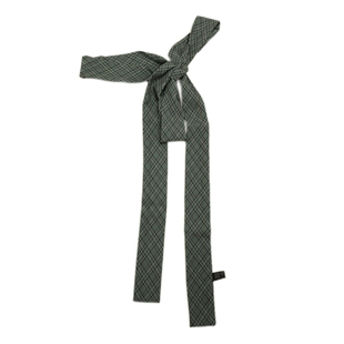 2025年高级感时髦格纹丝巾女细窄长条小围巾薄款系脖配饰颈带发带