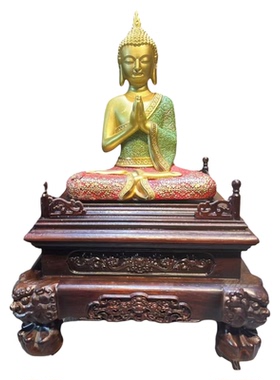 寿山石实木大型印章底座定制
