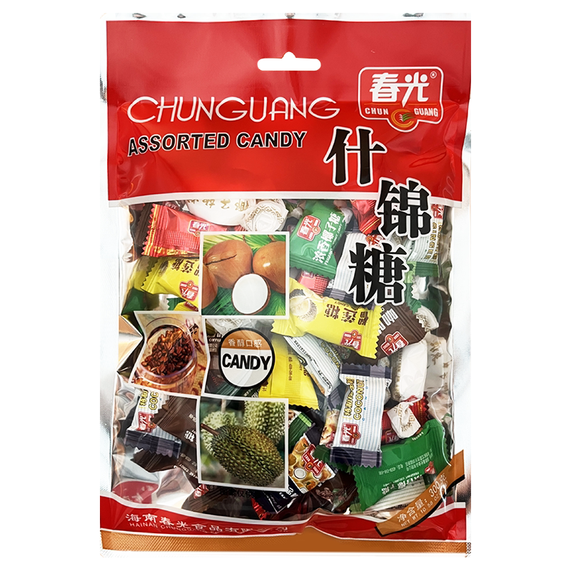 海南特产 春光什锦糖300克 （特制椰子糖 榴莲糖 浓香椰子糖等）