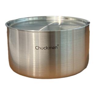 厚重控必入18/10不锈钢带盖碗蒸蛋碗平底调料罐儿童厚碗炖盅蒸碗