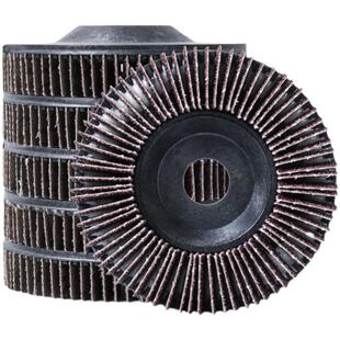 立式百叶片直行轮木材打磨片角磨机不锈钢金属抛光片砂布轮地坪轮